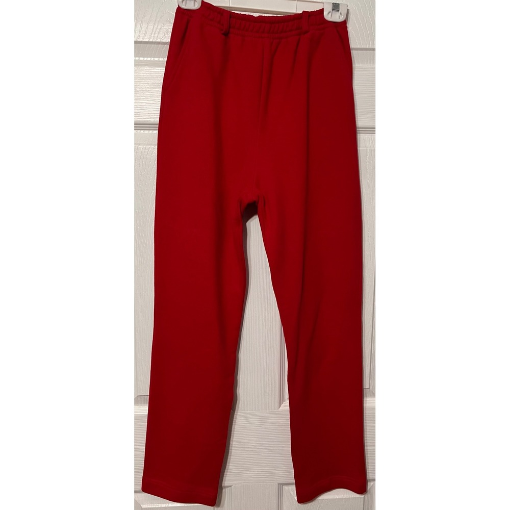 St John Sport Marie Gray Red Cotton Blend Sweatpants Joggers Made in Italyโ Sz P